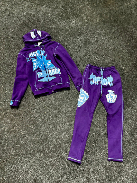 Purple/Light Blue RL Zip Up Jacket